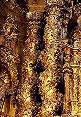 Detalle del retablo de San Esteban en Salamanca. Churriguera