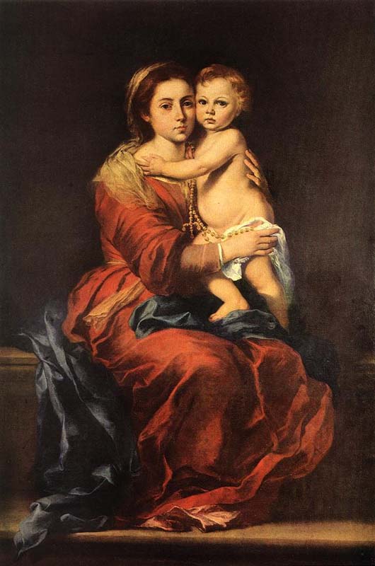 Virgen del Rosario. Museo del Prado.