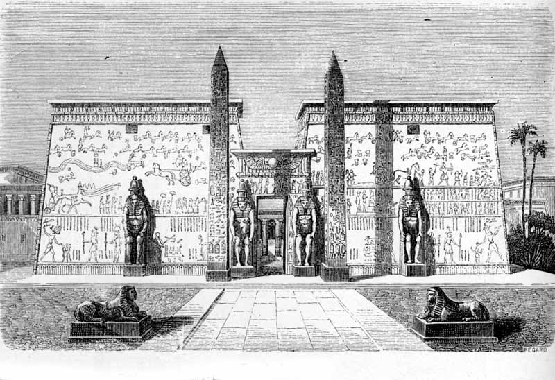 Karnak: grabado del templo
