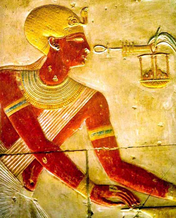 Tumba de Abydos, retrato de perfil.