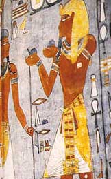 Pintura en la tumba de Ramses I