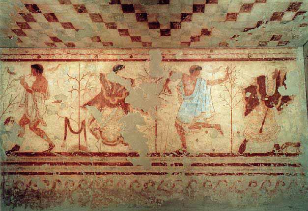 Pintura en las tumbas de Tarquinia