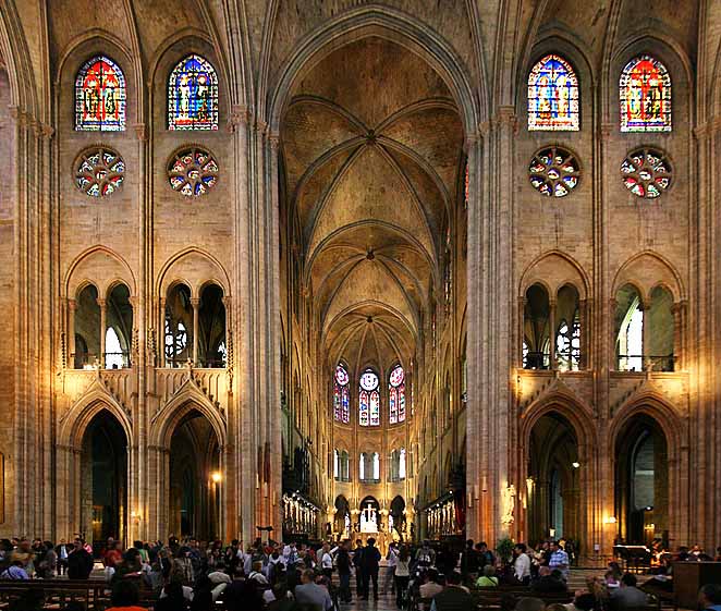 Notre Dame. Crucero desde la nave central