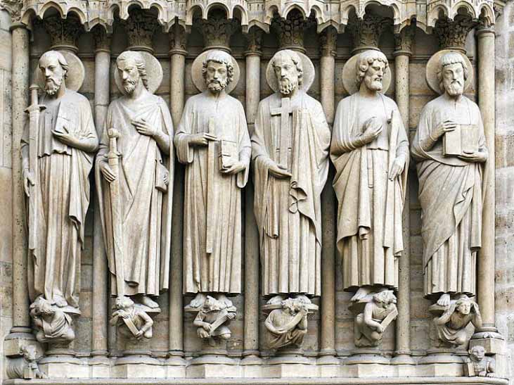 Apostolado. Puerta de los apstoles de Notre Dame de Pars