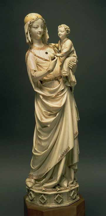 Virgen llamada de la Santa Capilla. Museo del Louvre-Marfil