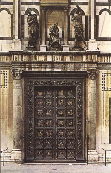Puerta del Baptisterio de la catedral de Florencia. Obra de Andres Pisano (1330)