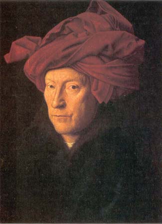 Retrato conocido como Hombre con turbante rojo, obra de Van Eyck.
