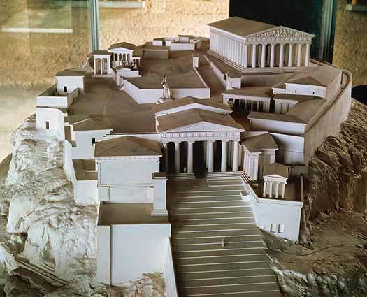 Maqueta de la acrpolis de Atenas