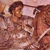 Batalla de Alejandro Magno contra Daro en Isos. Mosaico
