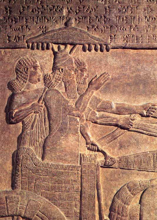 Tegasaflar III, rey de Asiria. 744-727 a.C. Bajo relieve de Nimrud.