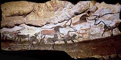 Cueva de Lascaux (Francia). Galera de los toros