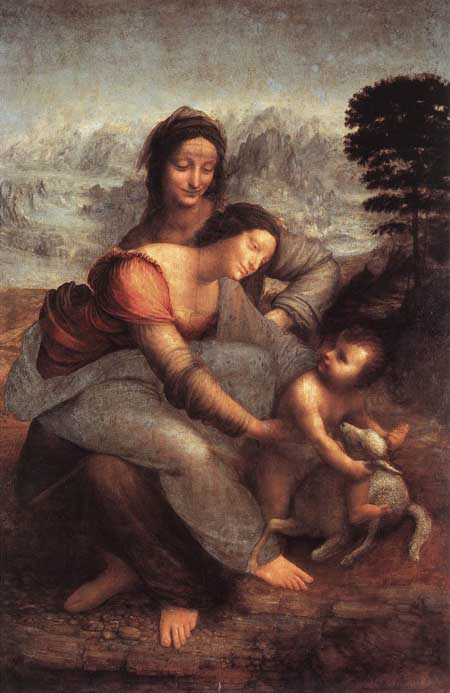 Santa Ana, la Virgen y el Nio. Leonardo da Vinci