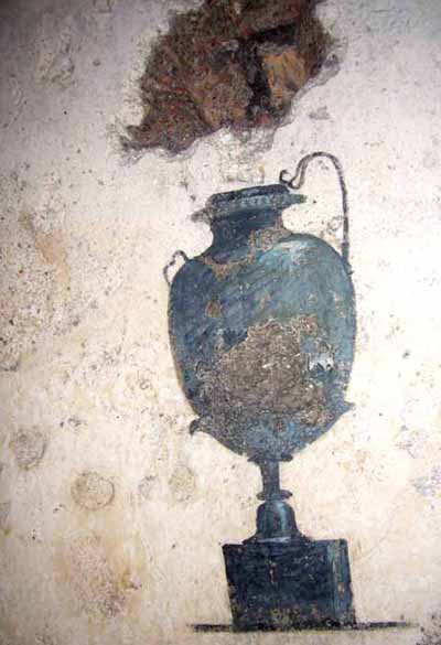 Pintura de un jarrn en el interior de la pirmide de Caio Cestio