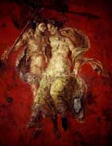 Ariadna y Dionisos volando. Casa Vettii, Pompeya