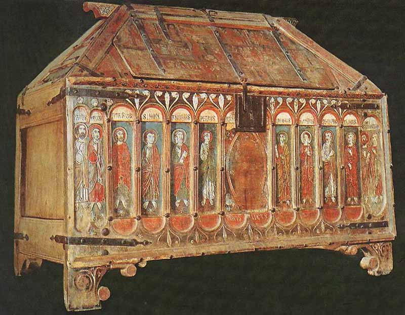 Arqueta del palacio episcopal de Astorga. Temple sobre madera