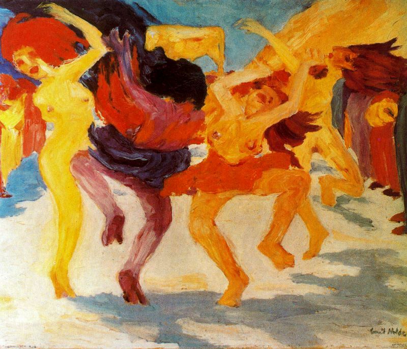 Nolde: Danza alrededor del becerro de oro