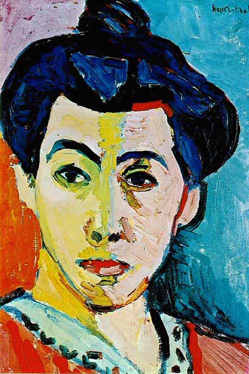 Matisse: Mujer de la raya verde. Museo Real de Bellas Artes. Copenhague. Dinamarca.