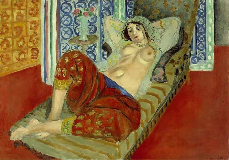 Matisse: Odalisca con pantaln rojo.  Muse national d'art moderne. Centre Georges Pompidou. Pars. Francia.