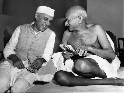 Gandhi y Nehru